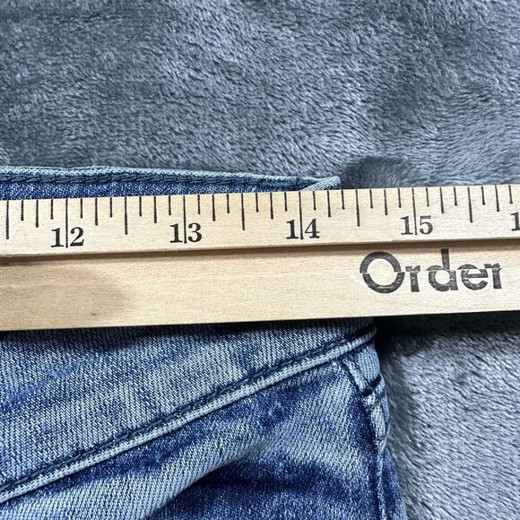 Kut from the Kloth Jeans Womens 4 Blue Crop Straight Leg Raw Hem Denim Pants - Picture 11 of 14